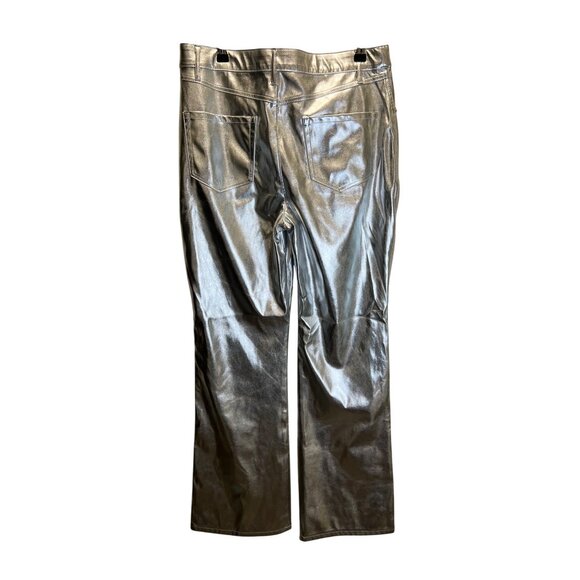 NWT Wild Fable Silver Metallic High-Rise Straight Leg Pants Size 10 - Picture 2 of 6